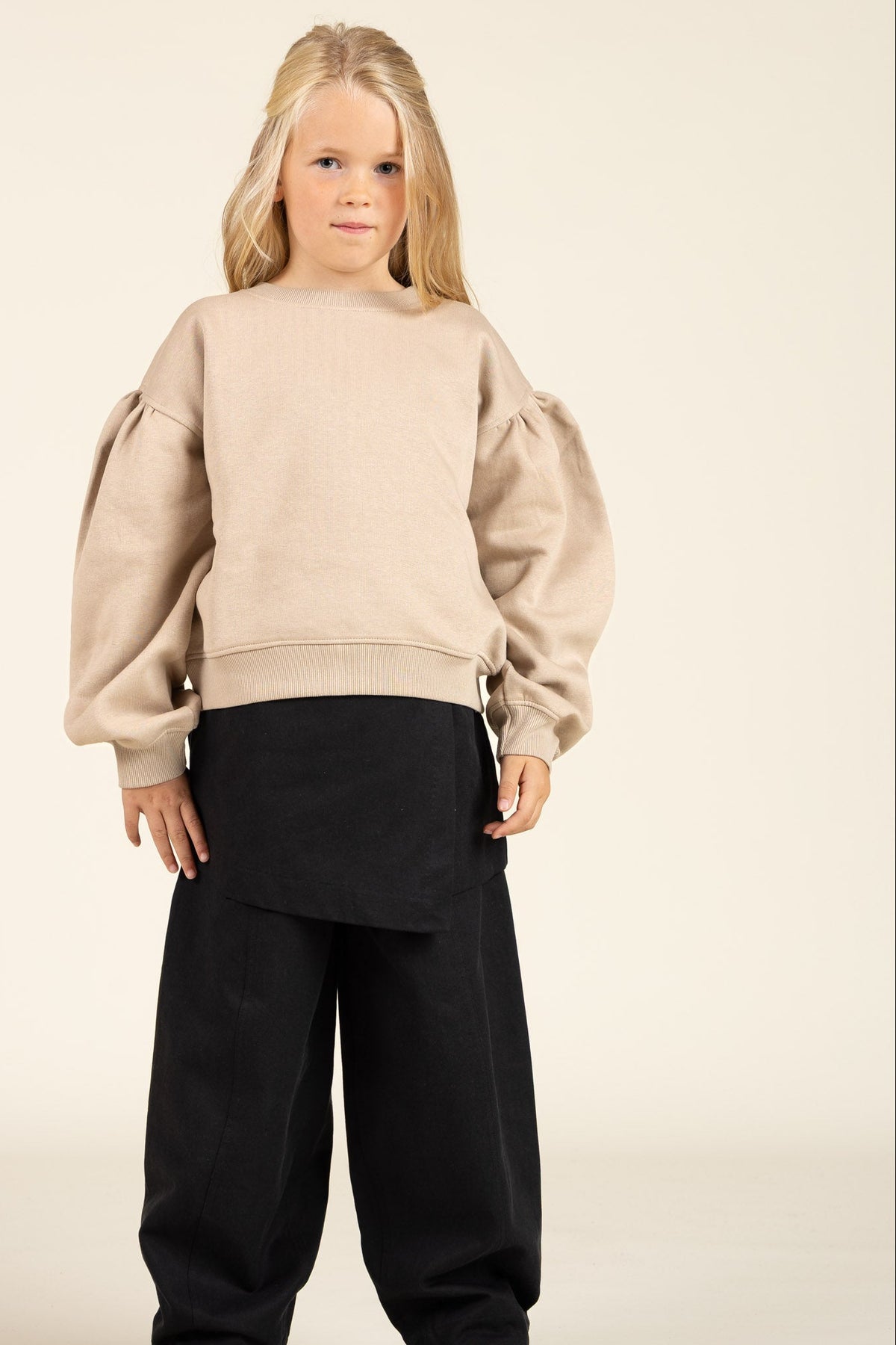 Barrel Leg Tencel Hose - Tween - Black | 100133