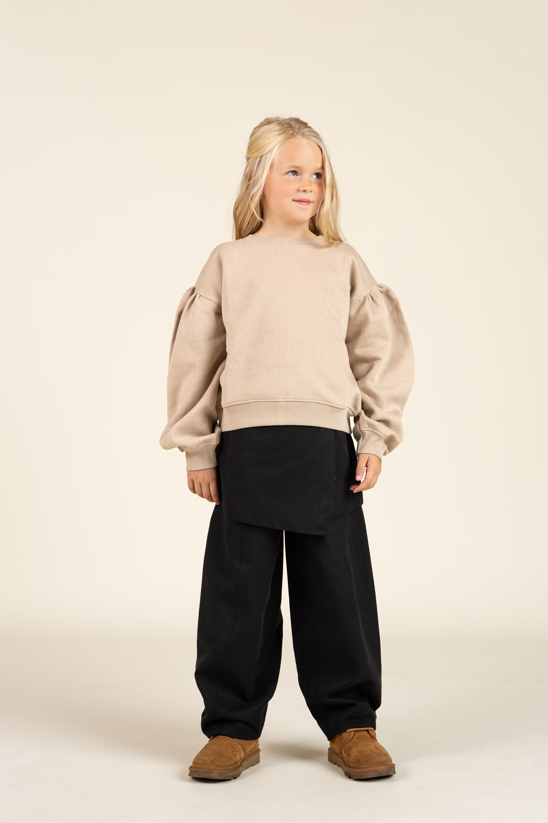Barrel Leg Tencel Hose - Tween - Black | 100133