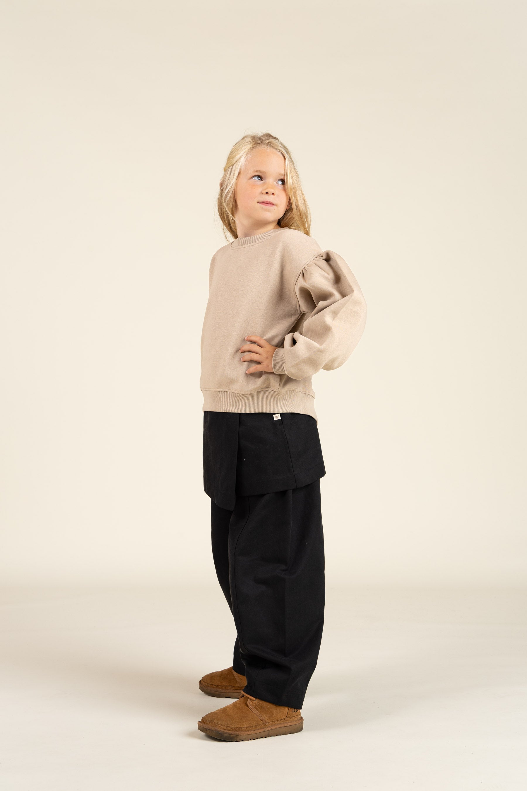 Barrel Leg Tencel Hose - Tween - Black | 100133