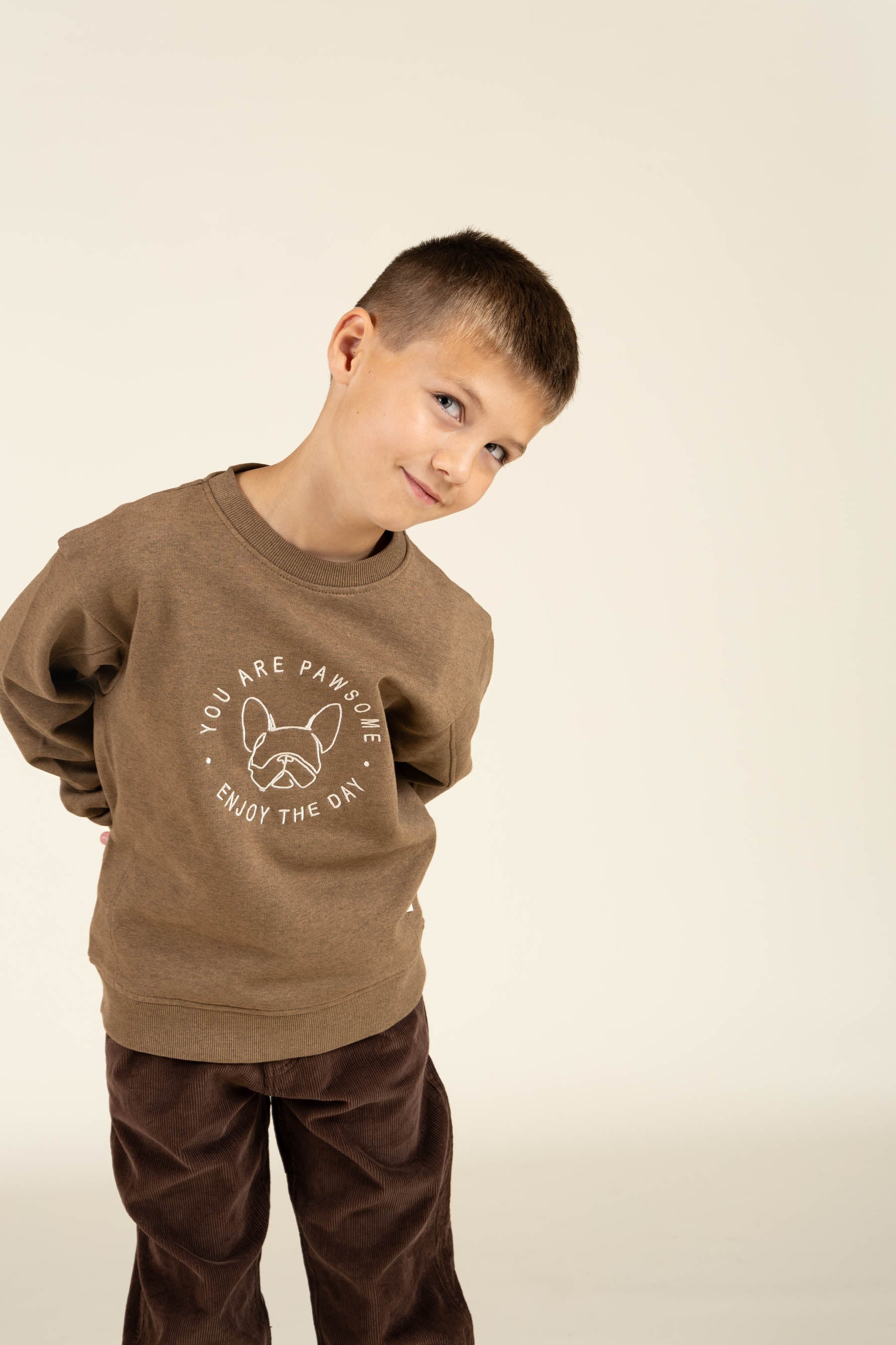 Sweatshirt mit Rundhalsausschnitt - Tween - Coffe Melange | 100891 Justin