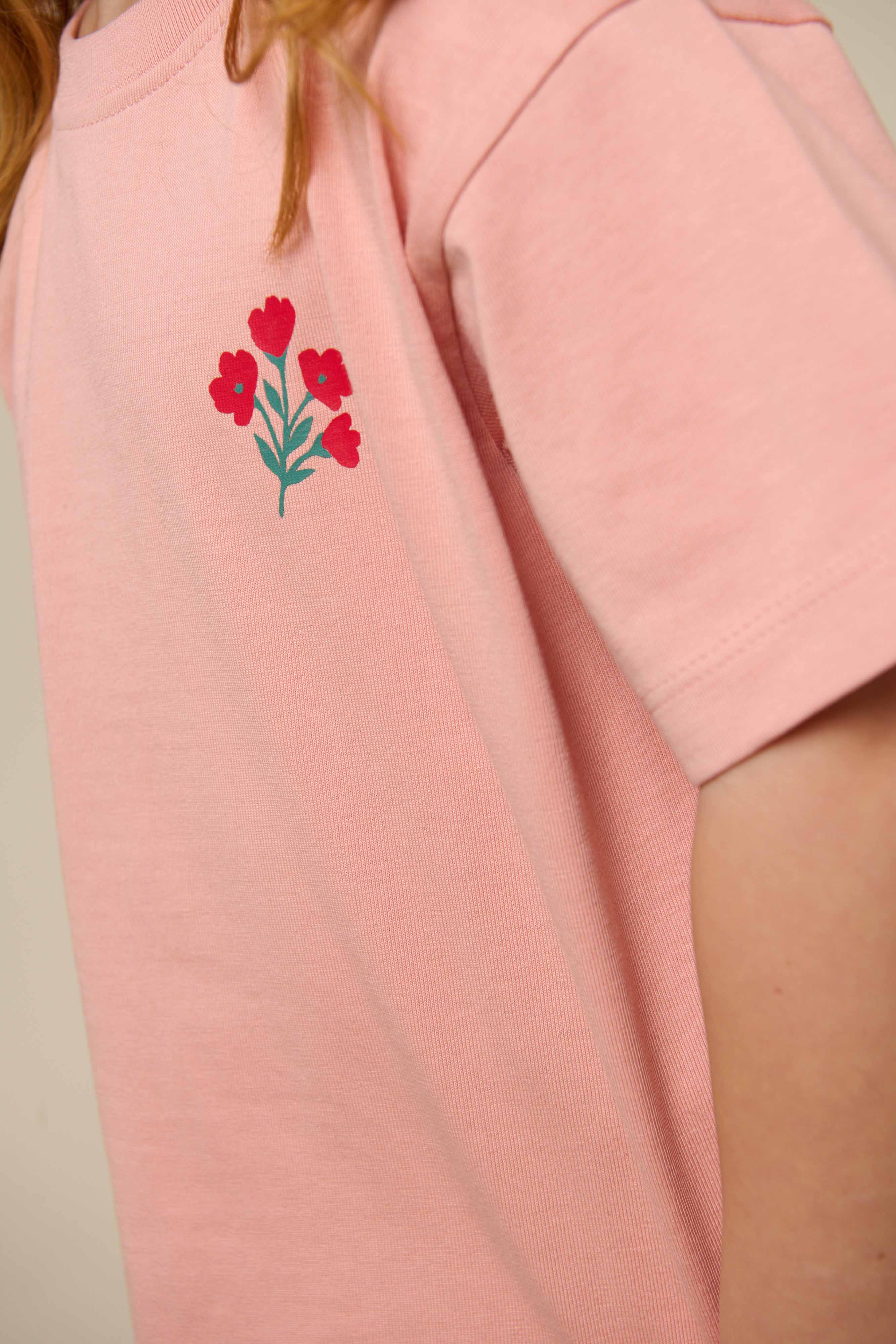 T-Shirt mit Blumenmotiv - Kids - Powder Rose | 101292 Elsa