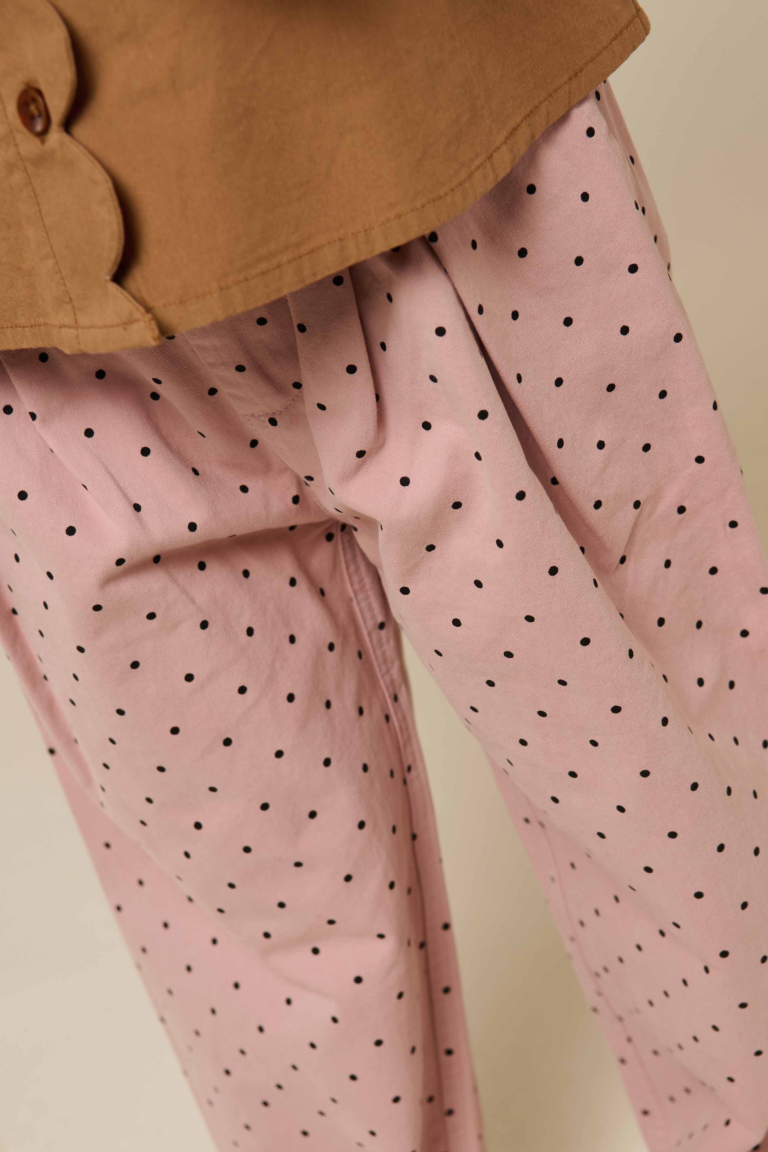 Twill-Hose mit Punkten - Kids - Rose | 100612 Iris
