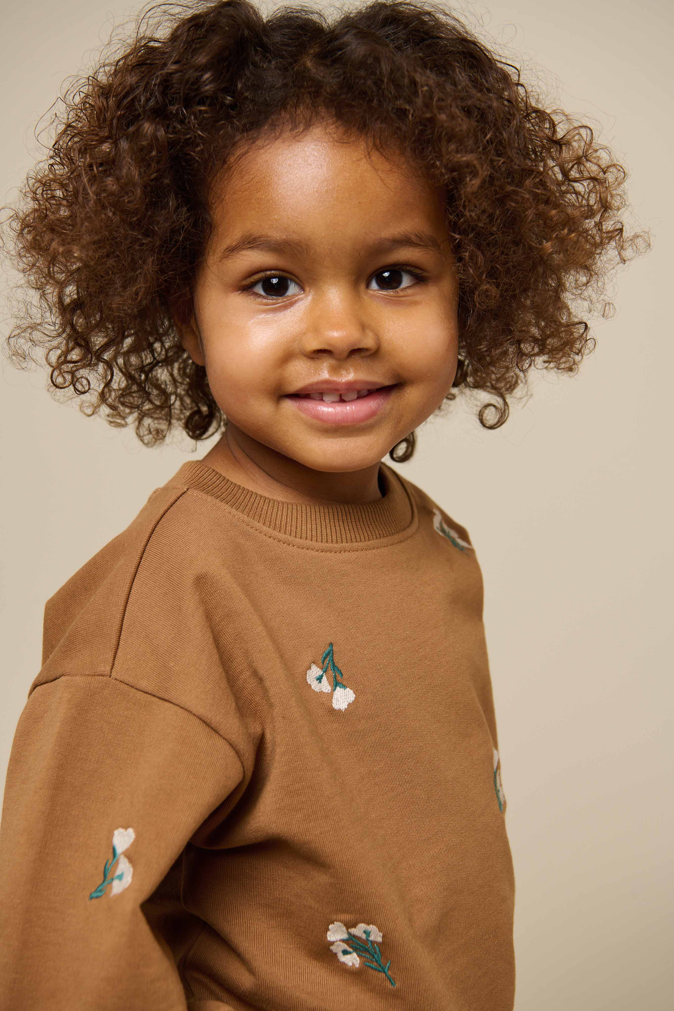 Besticktes Crewneck Sweatshirt - Kids - Coconut | 101213 Kimber