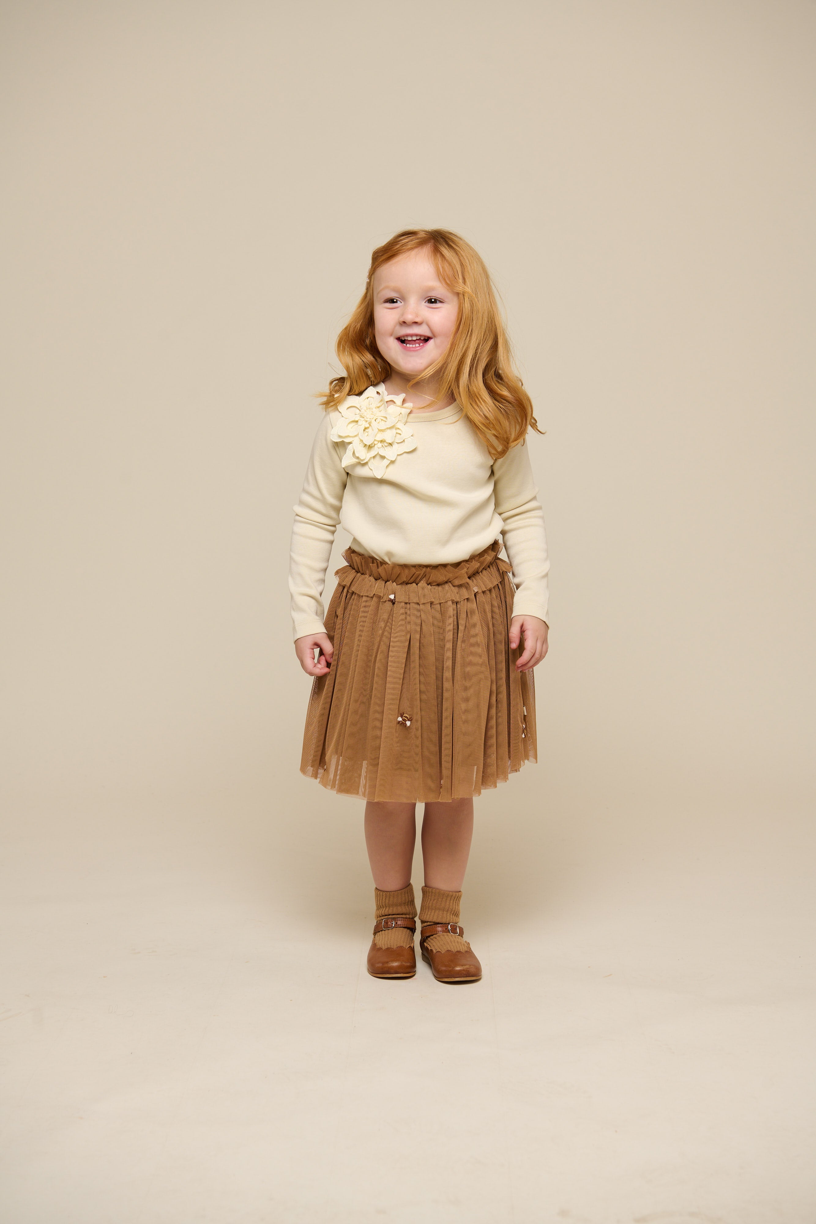 T-Shirt mit Blumenapplikation - Kids - Offwhite | 101231 Sarah