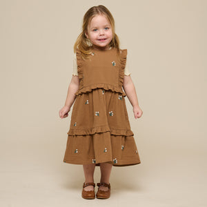 Besticktes Seersucker-Kleid - Kids - Coconut | 100978 Nora