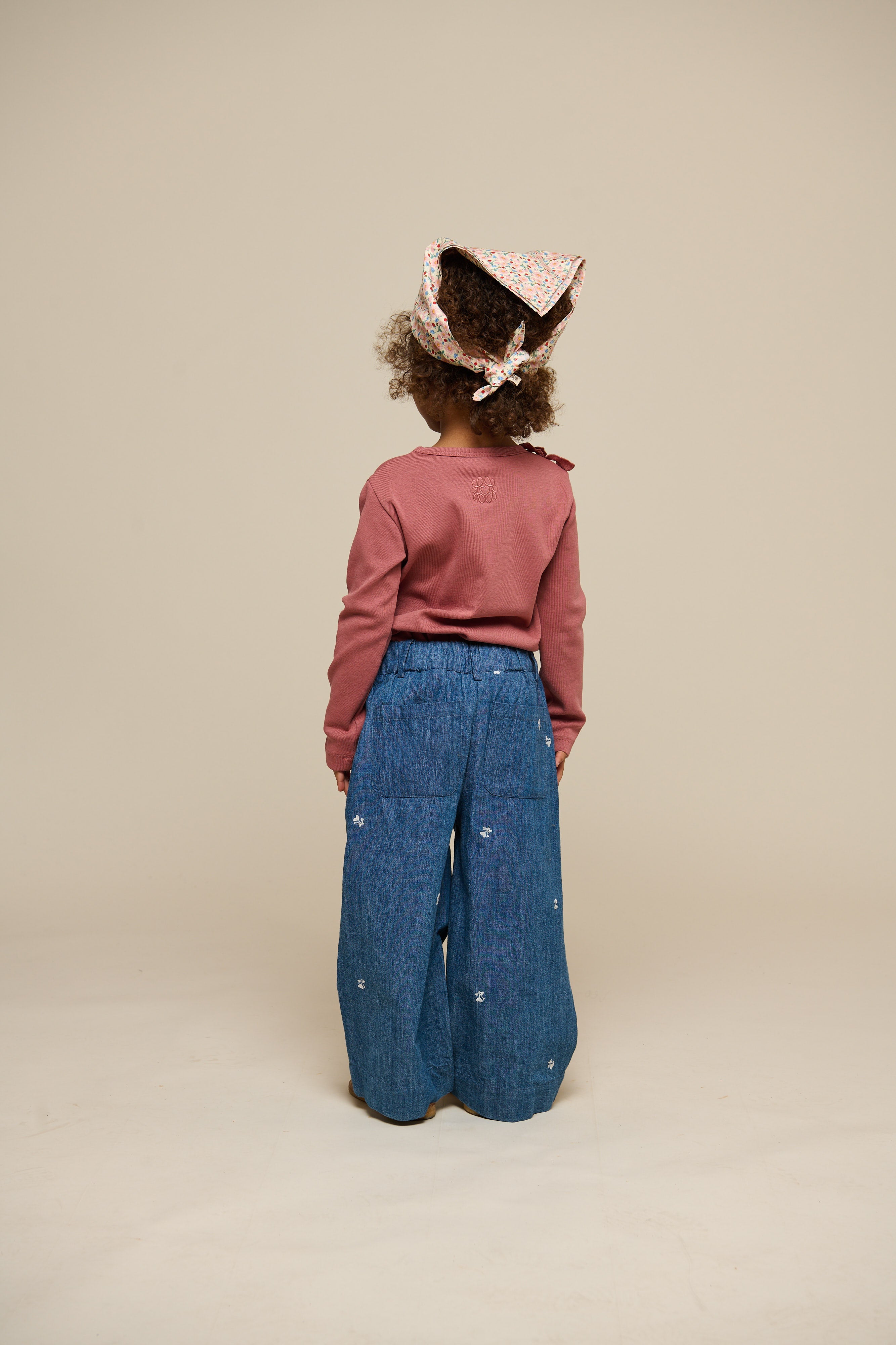 T-Shirt mit Blumenapplikation - Kids - Old Rose | 101233 Sarah