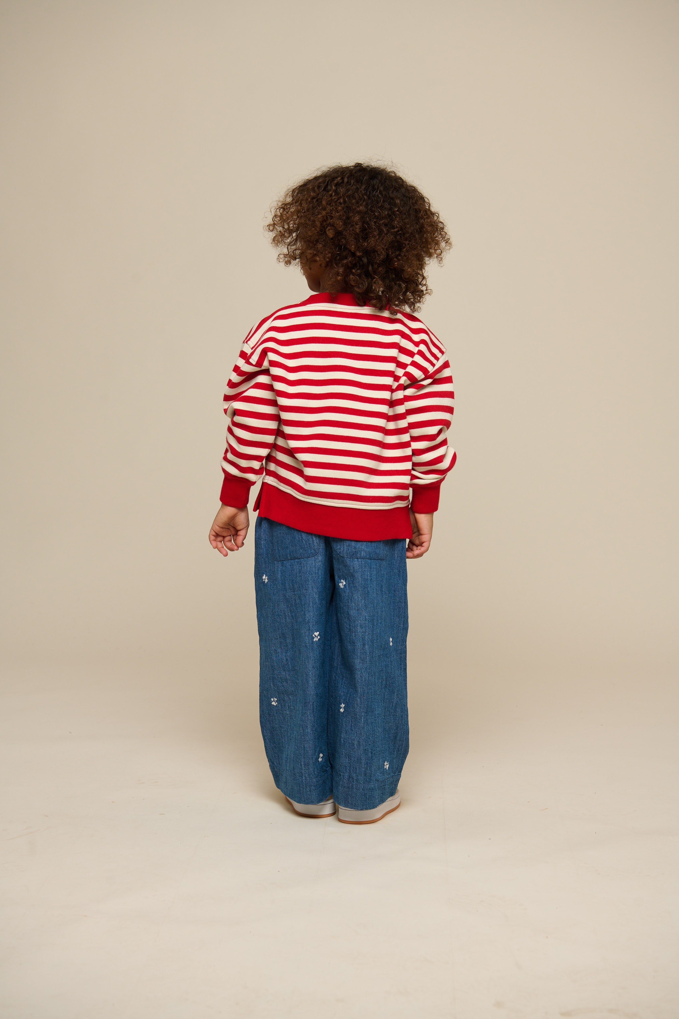 Gestreiftes Crewneck Sweatshirt - Kids - Cherry Red Stripe | 101342 Daniella