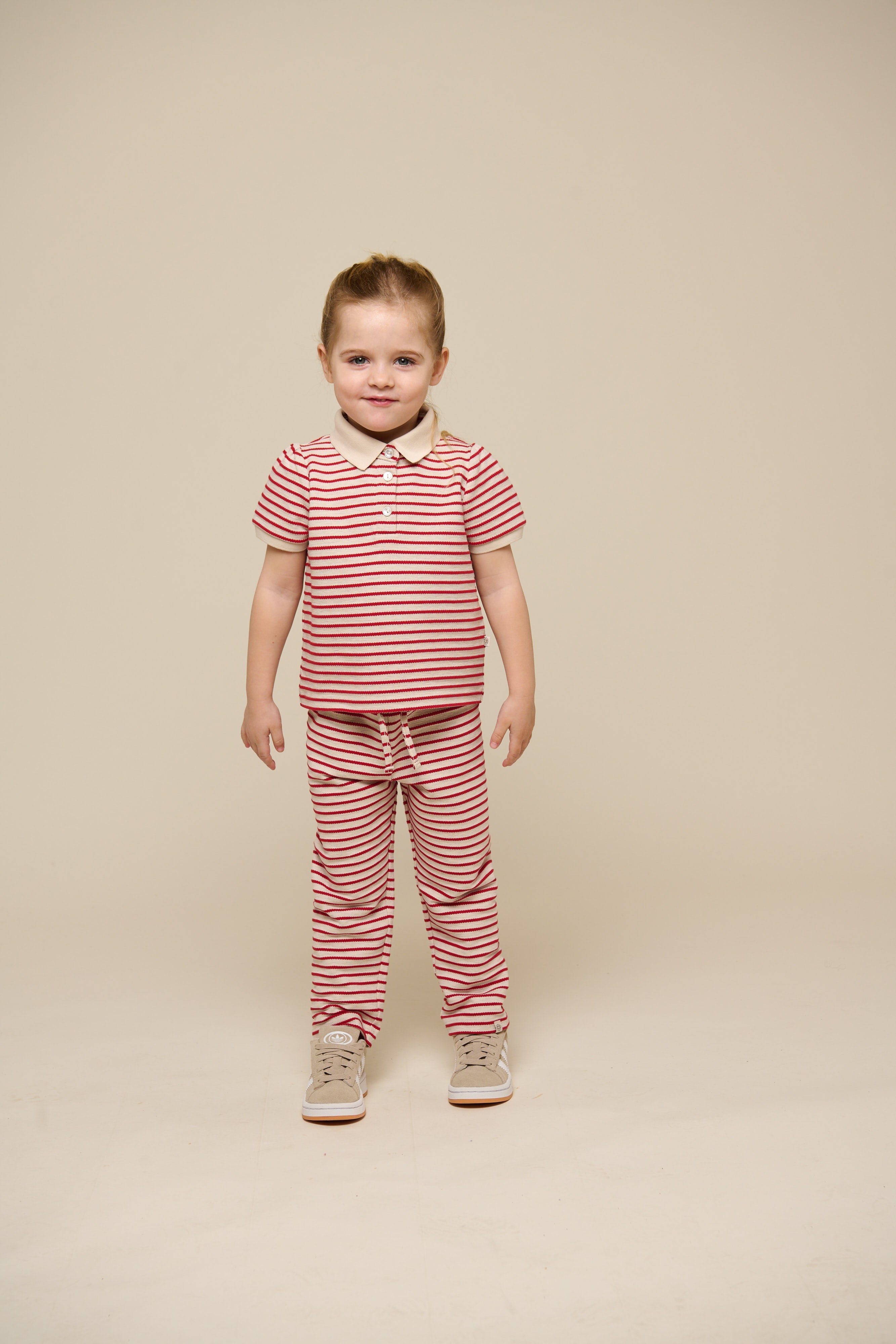 Gestreiftes Jersey-Poloshirt - Kids - Cherry Red | 101002 Emmie