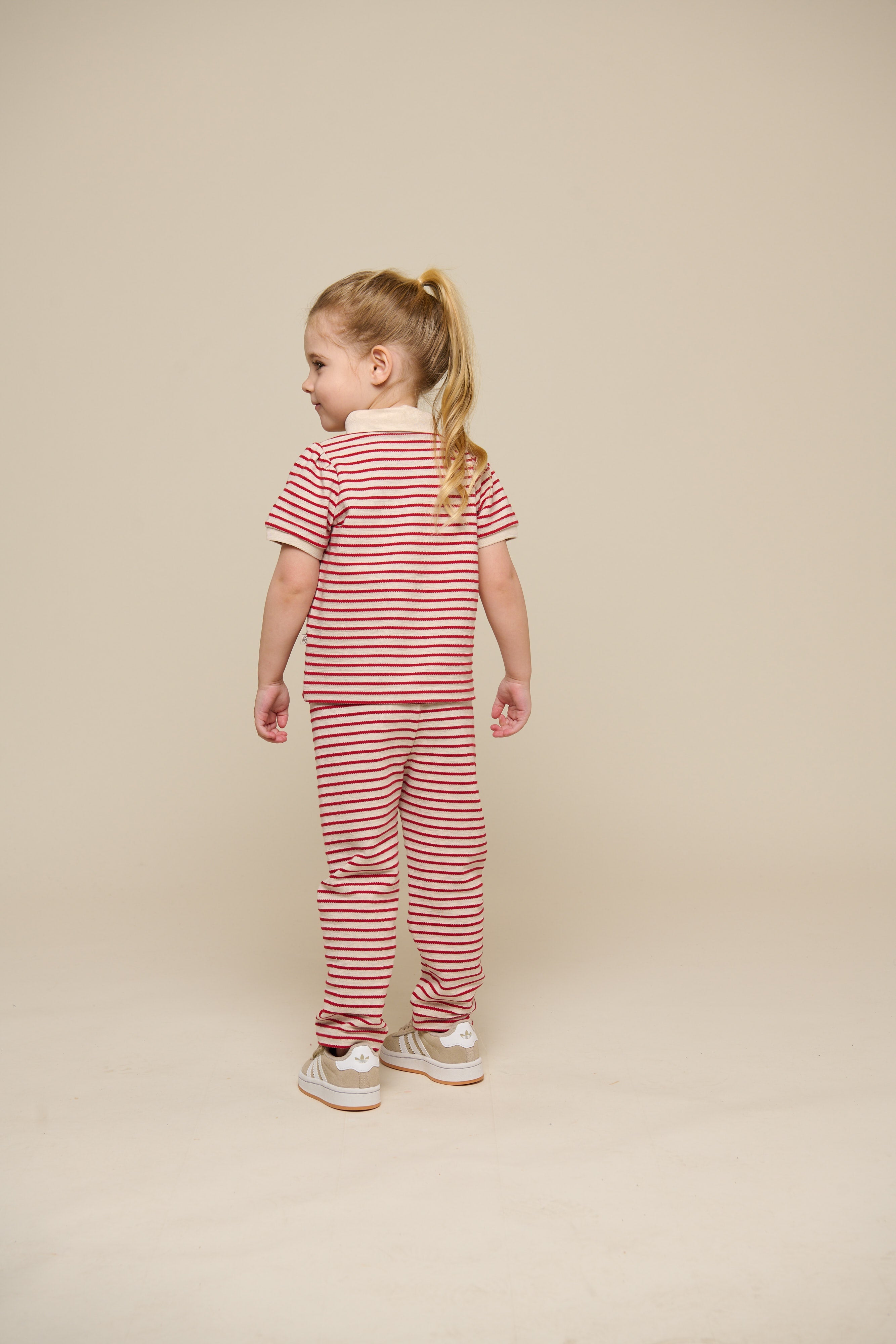 Gestreiftes Jersey-Poloshirt - Kids - Cherry Red | 101002 Emmie