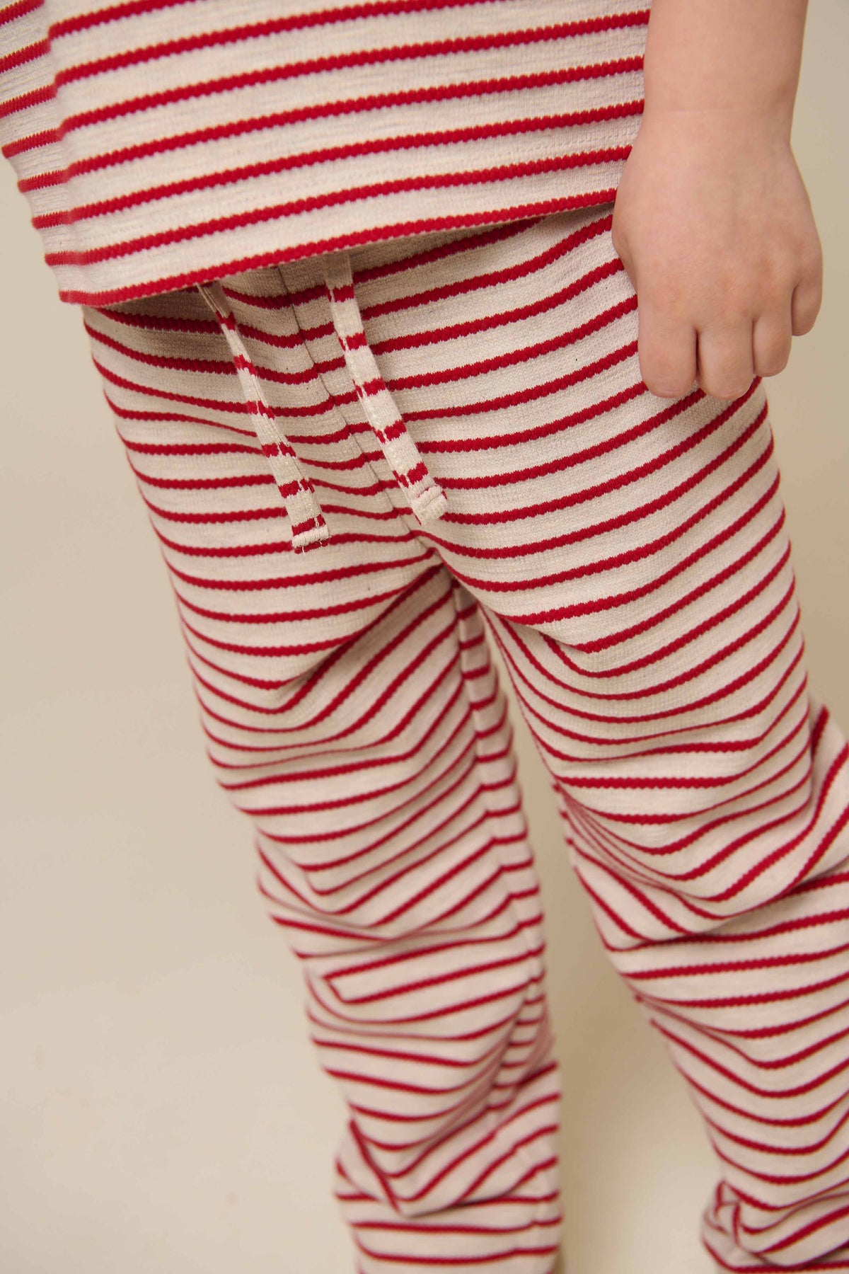 Gestreifte Jerseyhose - Kids - Cherry Red | 100999 Emmie