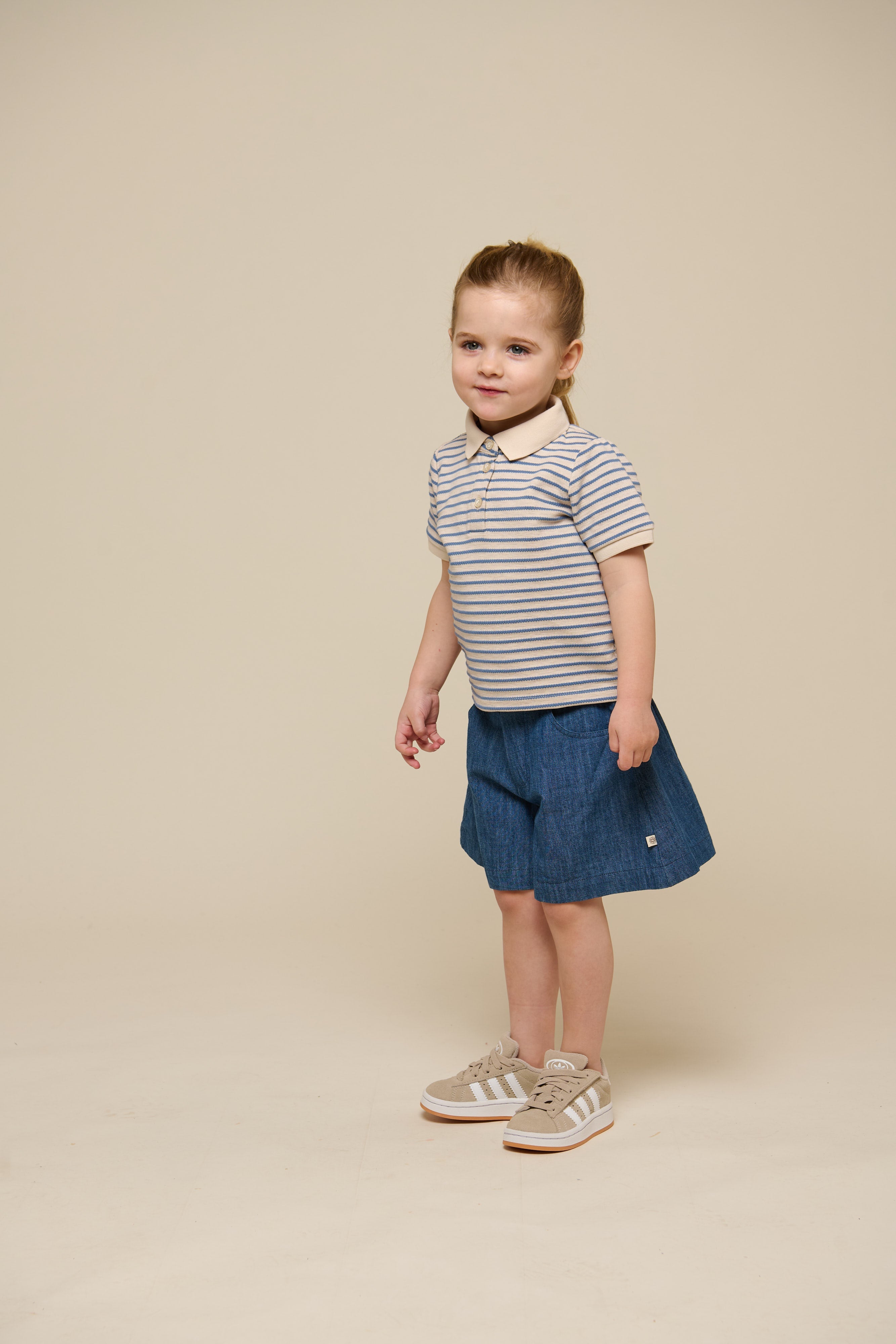 Gestreiftes Jersey-Poloshirt - Kids - Blue | 101006 Emmie