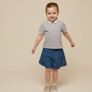 Ausgestellte leichte Denim-Shorts - Kids - Blue Denim | 101053 Isabella