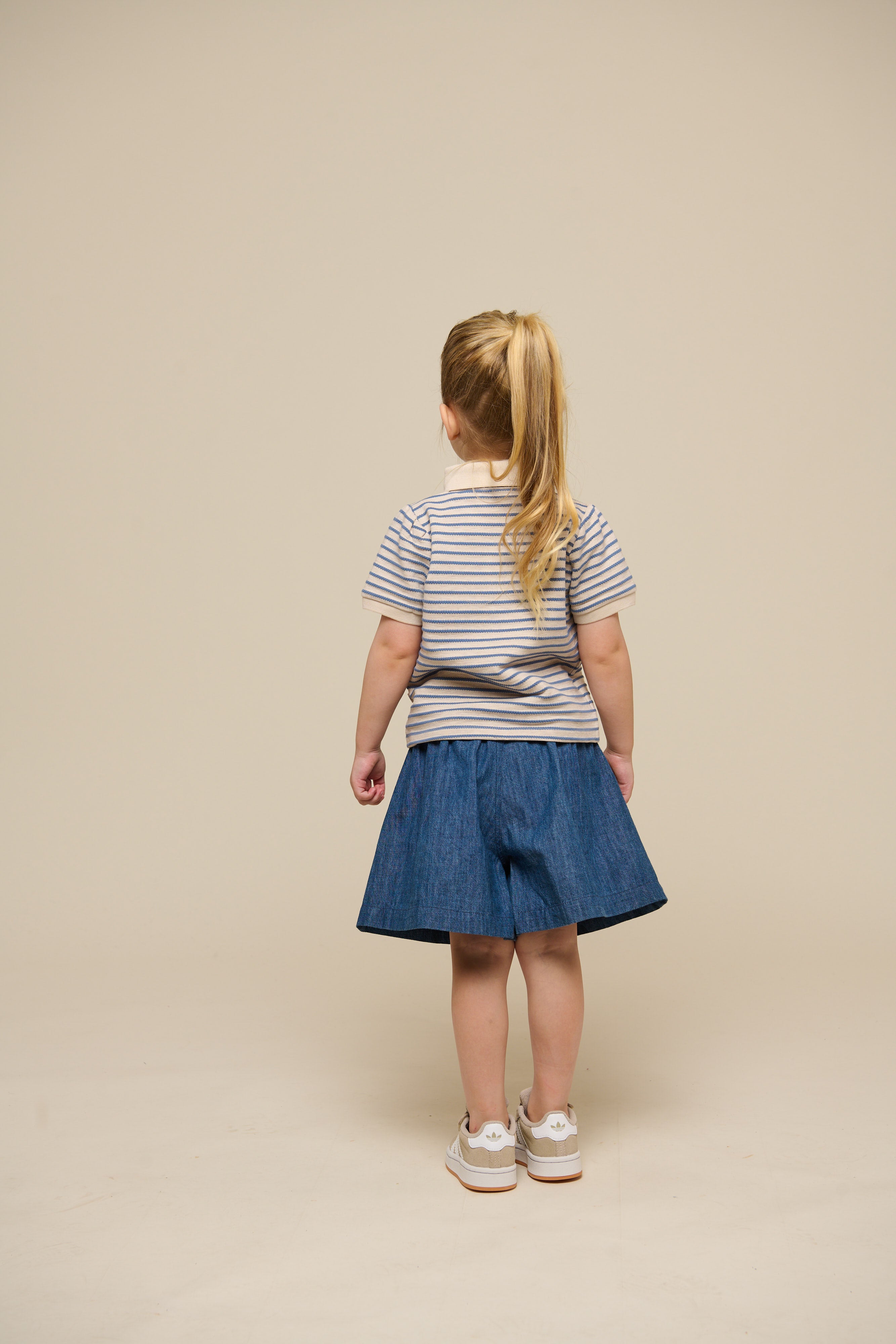 Ausgestellte leichte Denim-Shorts - Kids - Blue Denim | 101053 Isabella