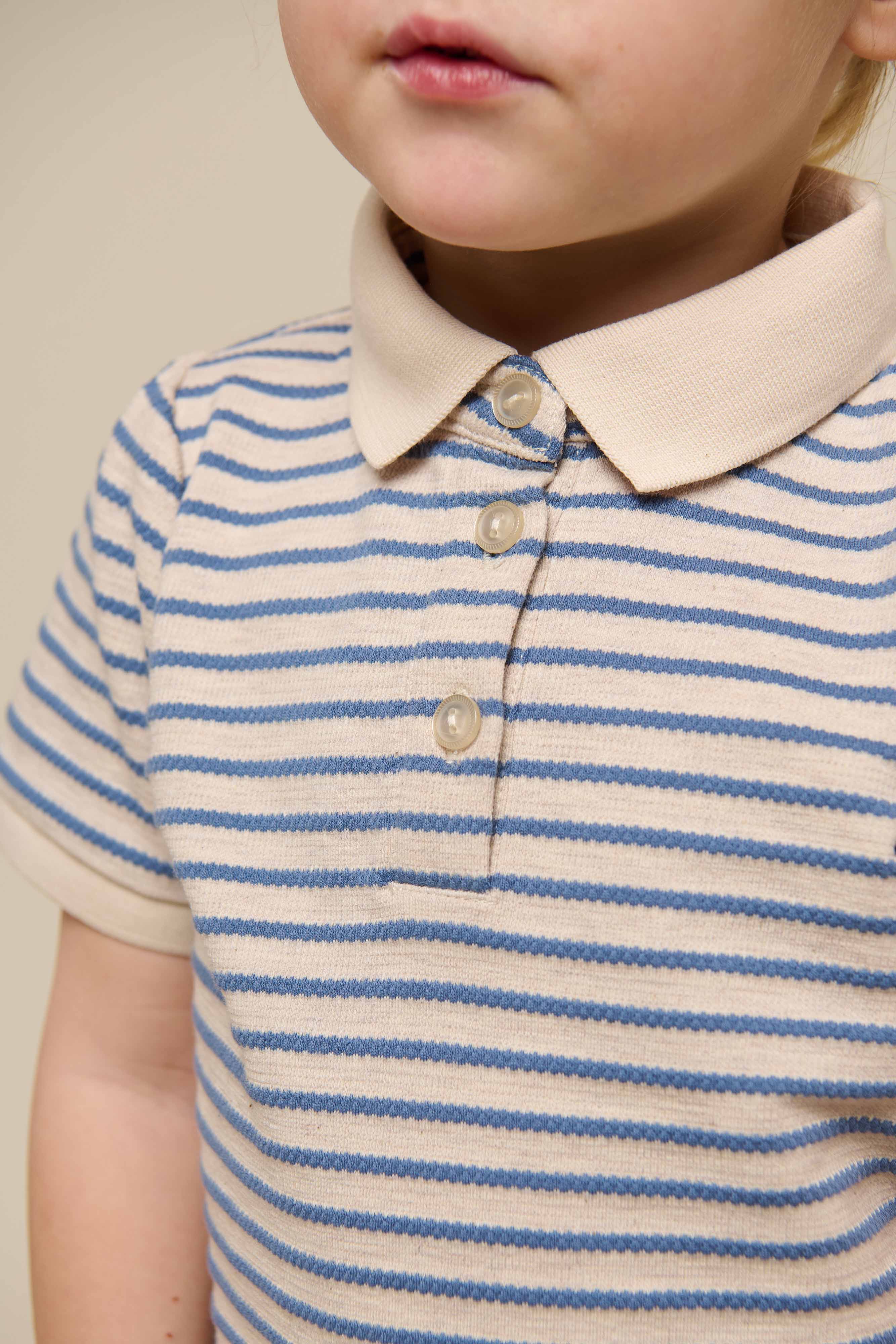 Gestreiftes Jersey-Poloshirt - Kids - Blue | 101006 Emmie