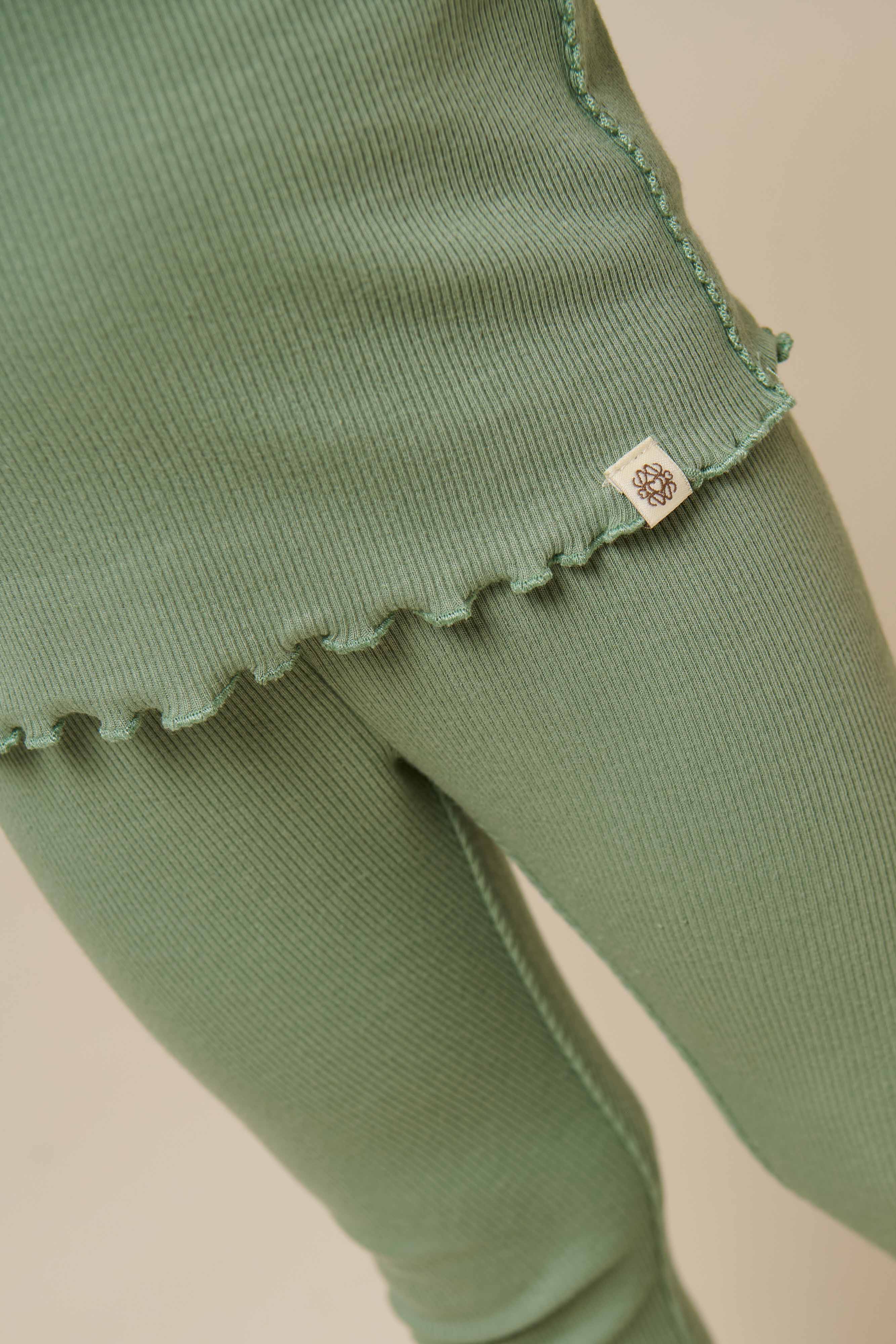 Modal-Ripp-Leggings - Kids - Dusty Green | 101326 Lottie
