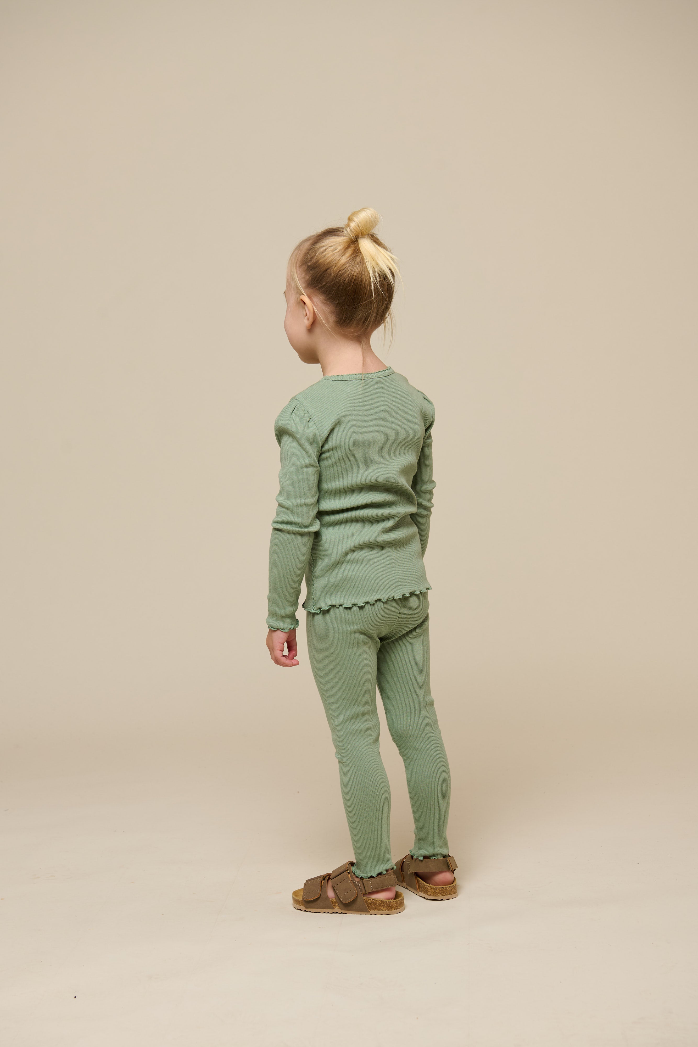 Modal-Ripp-Leggings - Kids - Dusty Green | 101326 Lottie
