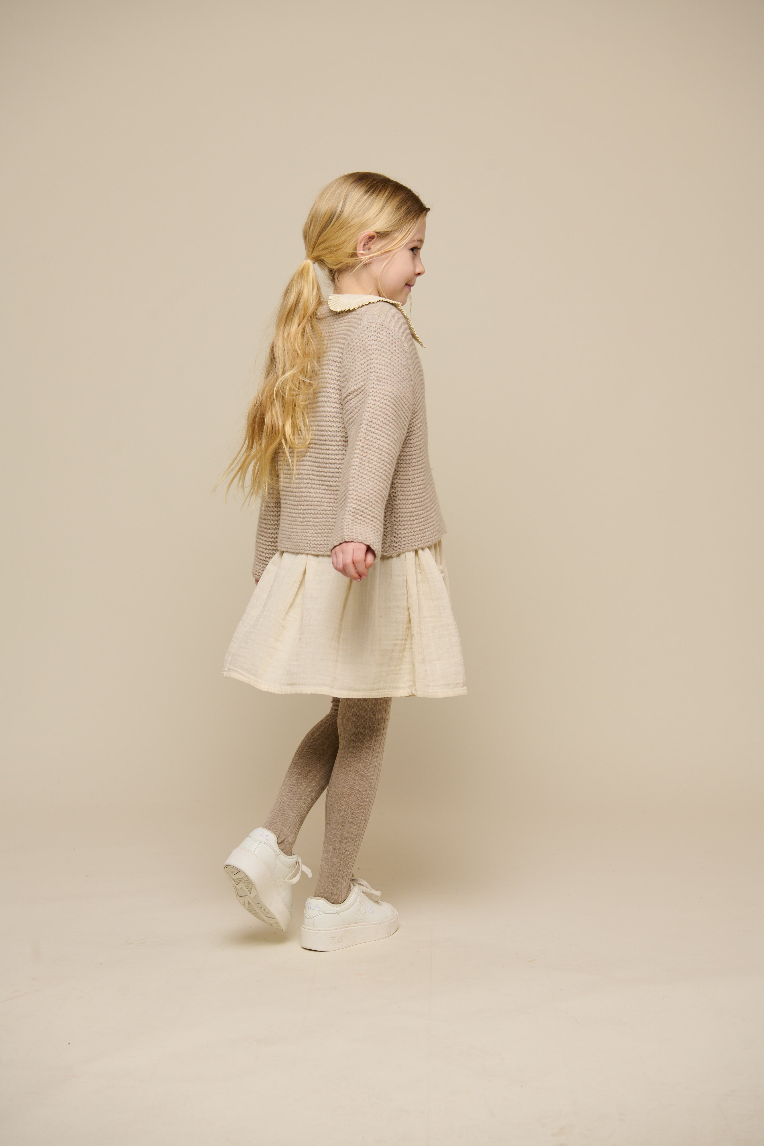 Strickjacke aus Wolle - Tween - Caffe Latte Melange | 100875 Maya