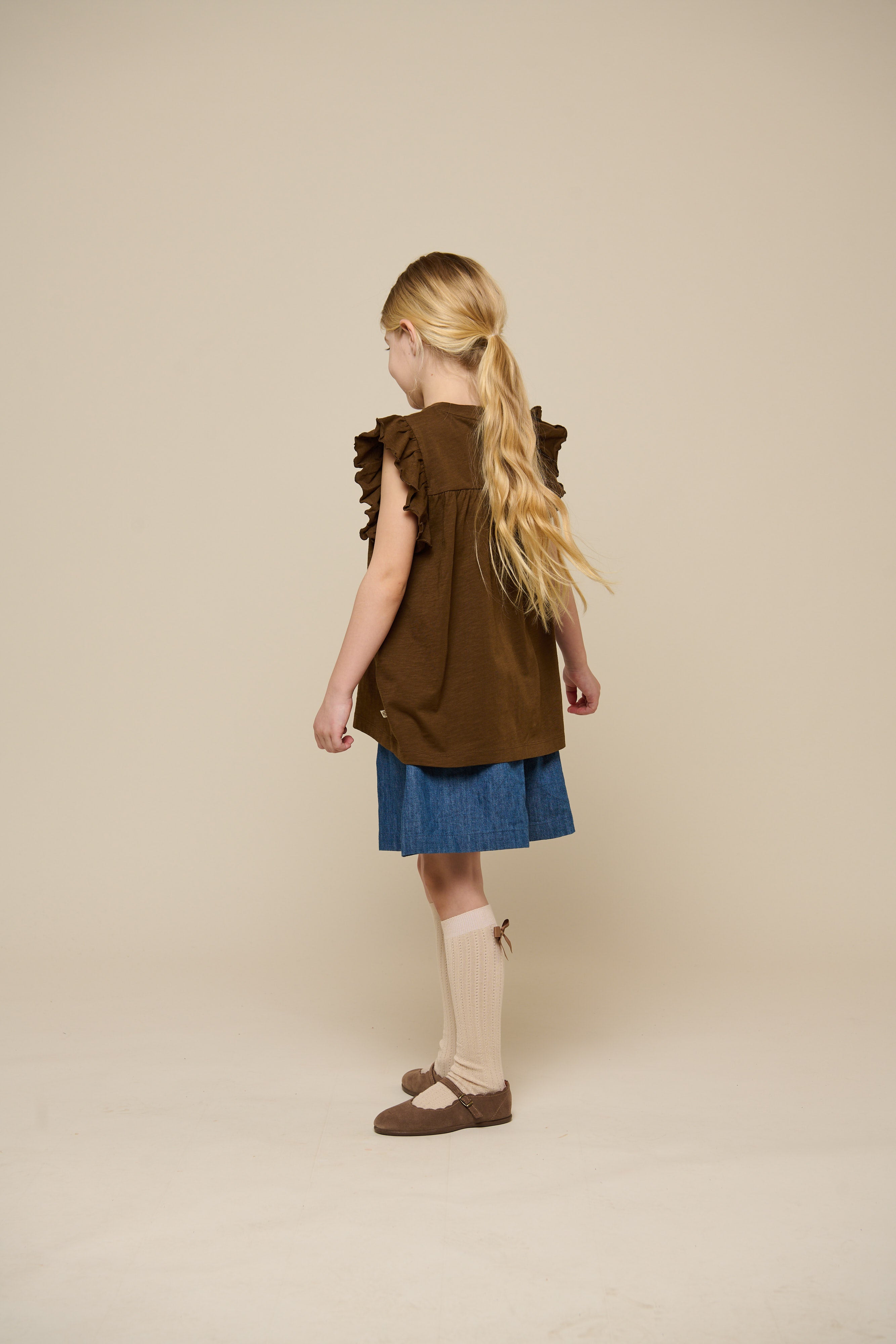 Jersey-Bluse - Tween - Dark Brown | 101333 Lucia