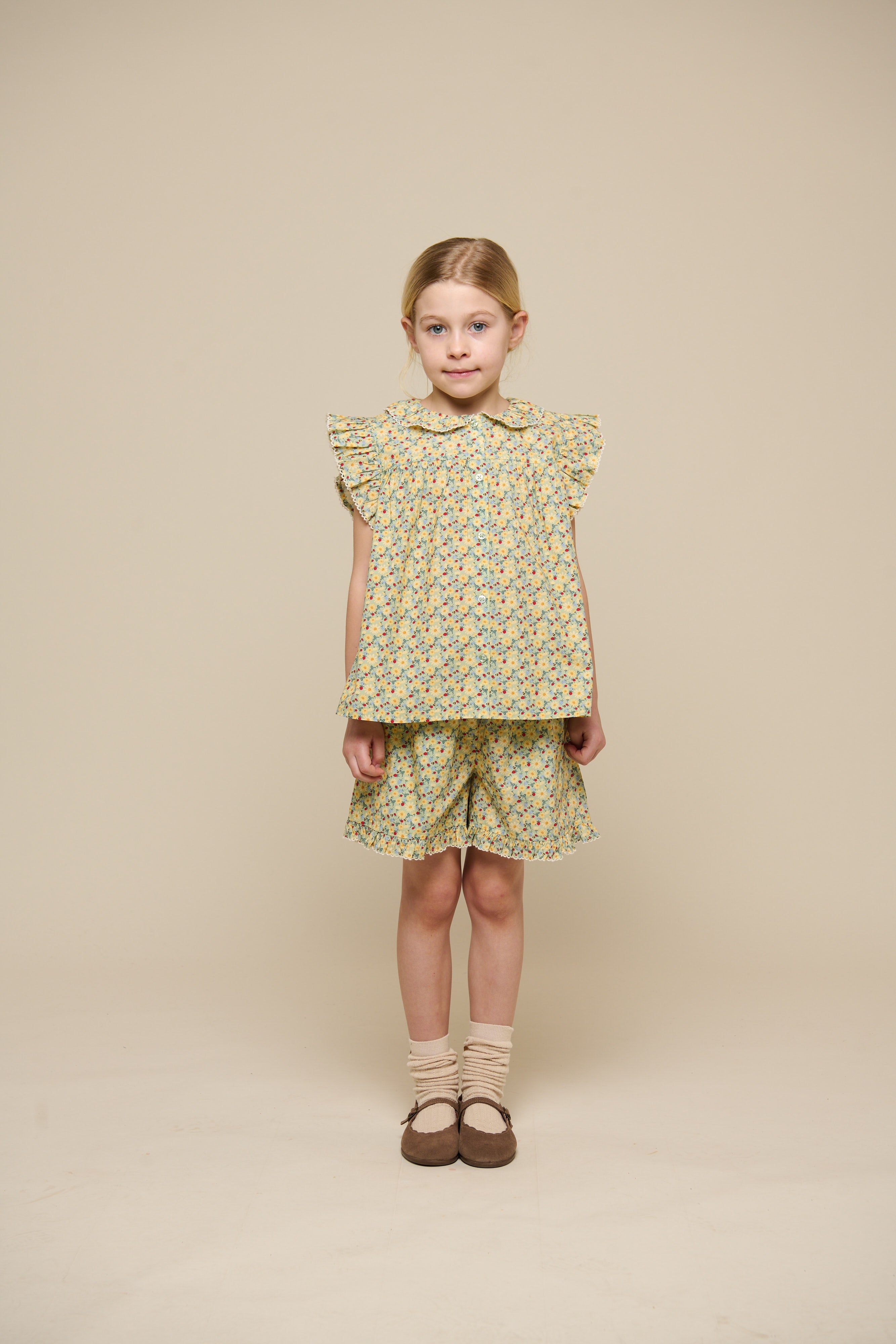 Blumenbedruckte Poplinshorts - Tween - Green | 100959 Poppy