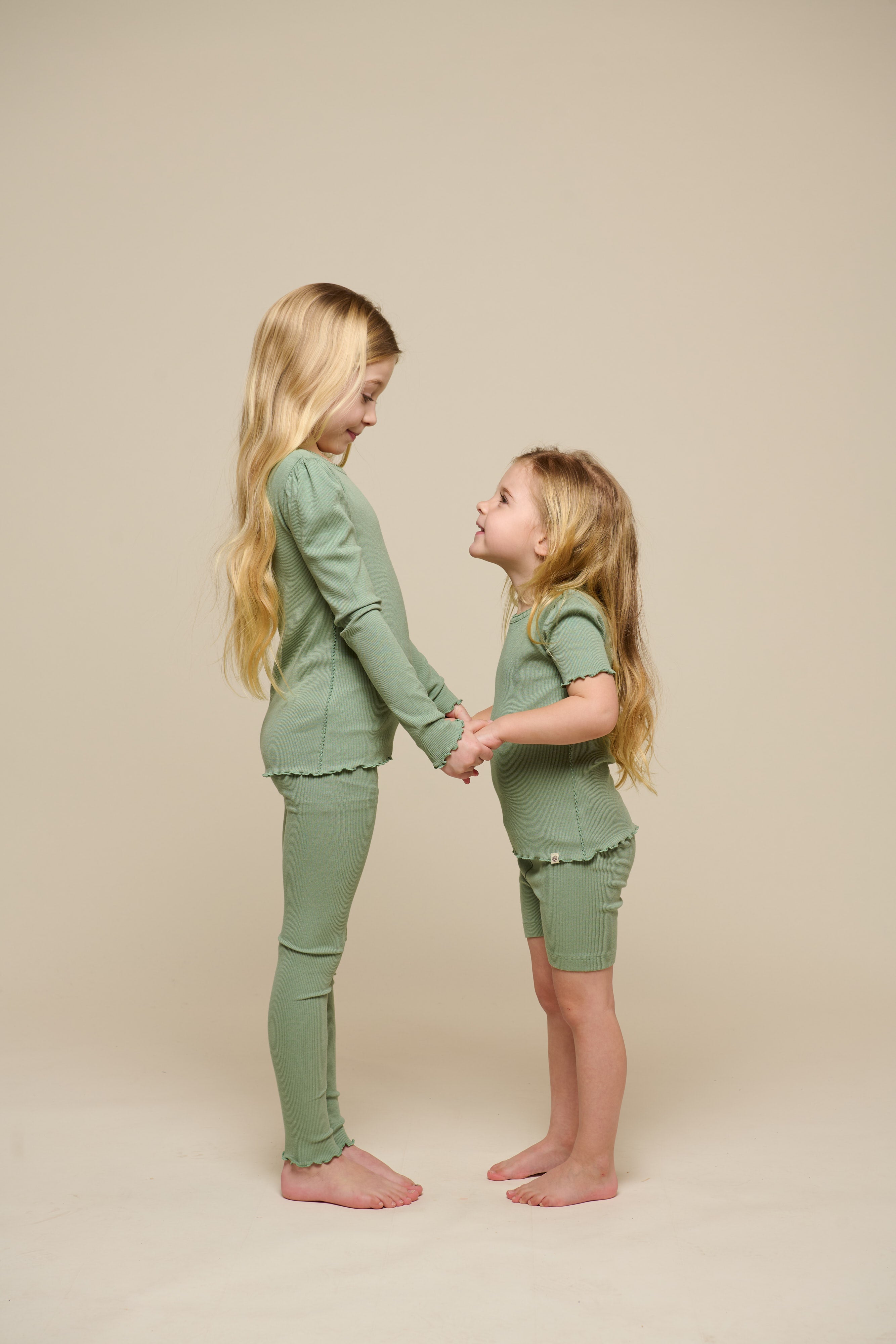 Kurze Shorts aus Modalripp - Tween - Dusty Green | 101319 Lottie