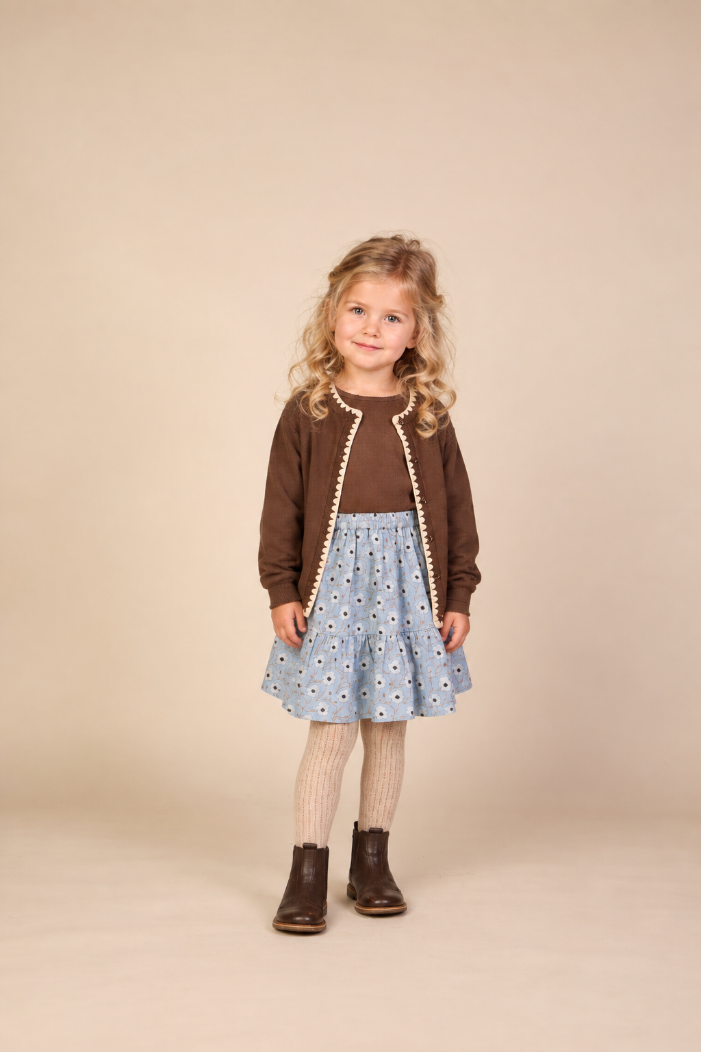 Geripptes Langarmshirt aus Modal-Mix Kids - Brown | 101557 Lottie