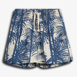 Leinen-Tropen-Shorts - Blue | 100108 Mateo