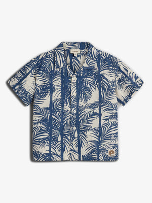 Leinen Tropenhemd - Tween - Blue | 100399 Mateo