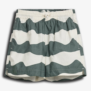 Popelineshorts mit Wellen - Petrol | 100113 Kean