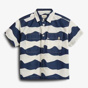 Popeline Wave Shirt - Tween - Blue | 100403 Kean