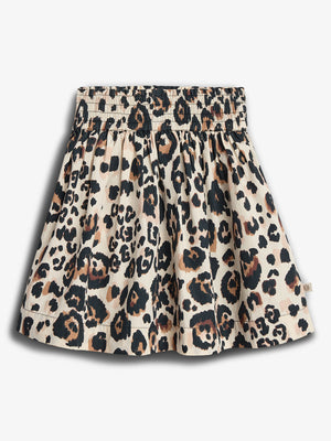 Über-Knie Popeline Rock - Leopard print | 100228 Laura