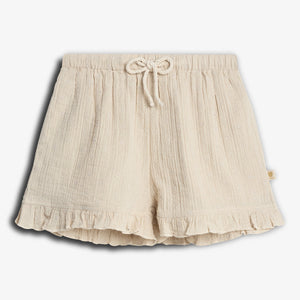 Musselinshorts mit Stickerei - Light Beige | 100245 Ella
