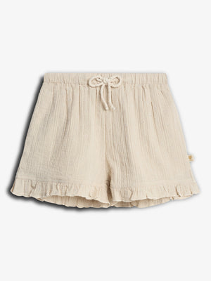Musselinshorts mit Stickerei - Light Beige | 100245 Ella