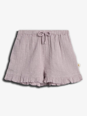 Musselinshorts mit Stickerei - Purple | 100246 Ella