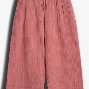 Verkürzte Musselin Hose - Blush | 100290 Ella