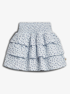 Blumenmuster Rüschenshirt - Blue Flower | 100303 Annie