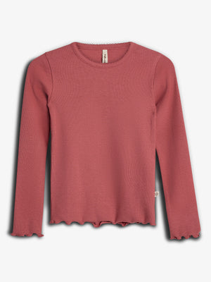 Modal-Ripp Langarm-T-Shirt - Blush | 100316 Fiona