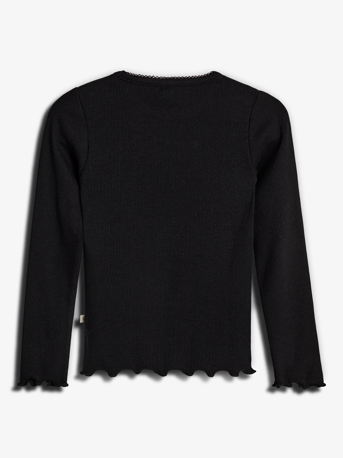 Modales-Ripp Langarm-T-Shirt - Black | 100317 Fiona