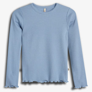 Modal-Ripp Langarm-T-Shirt - Tween - Blue | 100443 Fiona
