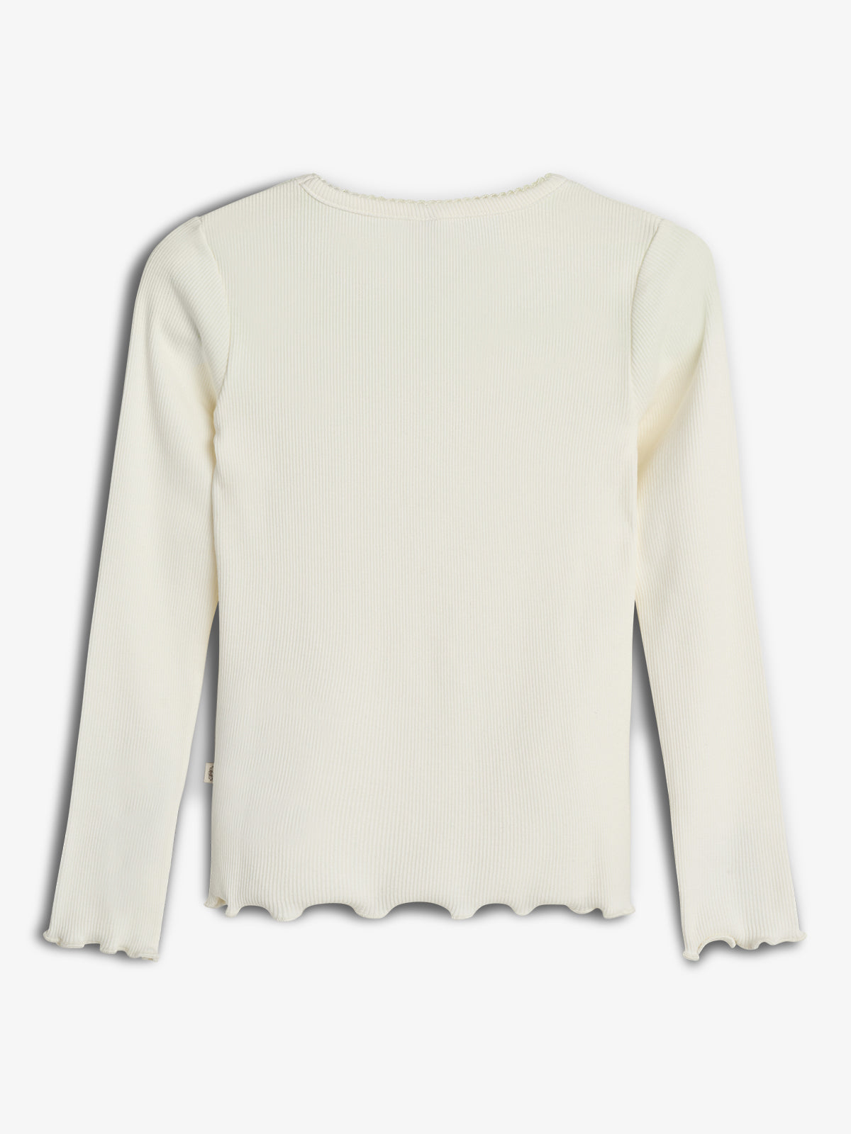 Modal-Ripp Langarm-T-Shirt - Off White | 100319 Fiona