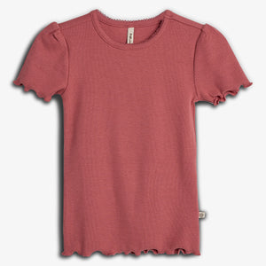 Modal-Ripp Kurzarm-T-Shirt - Tween - Blush | 100445 Fiona