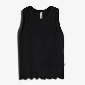 Modal-Ripp Ärmelloses Top - Tween - Black | 100450 Fiona