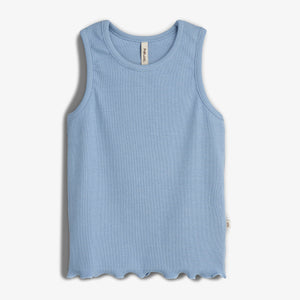 Modal-Ripp Ärmelloses Top - Tween - Blue | 100451 Fiona