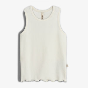 Modal-Ripp Ärmelloses Top - Tween - Off White | 100452 Fiona