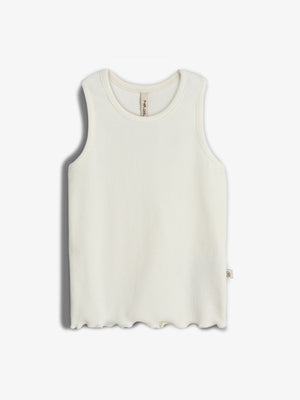 Modal-Ripp Ärmelloses Top - Tween - Off White | 100452 Fiona