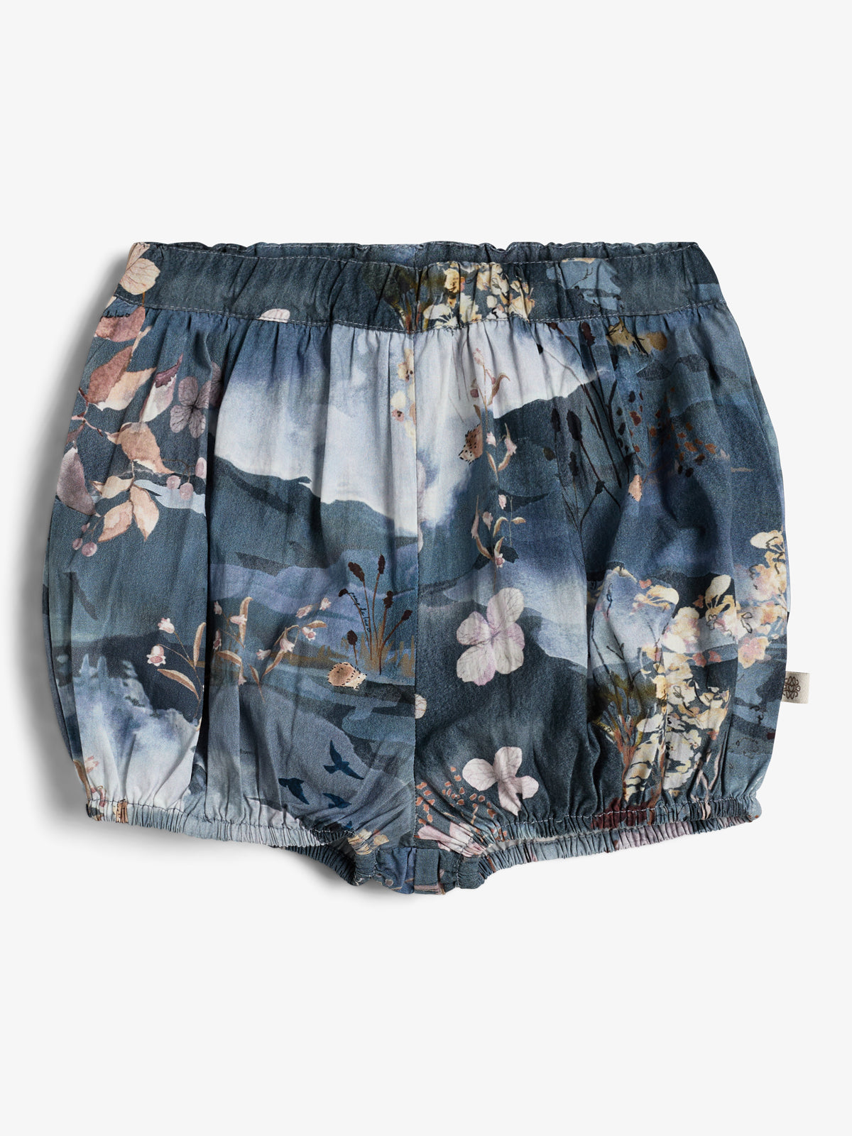 Popeline-Bloomers mit landschaftlichem Aufdruck - Little - Blue/Rose