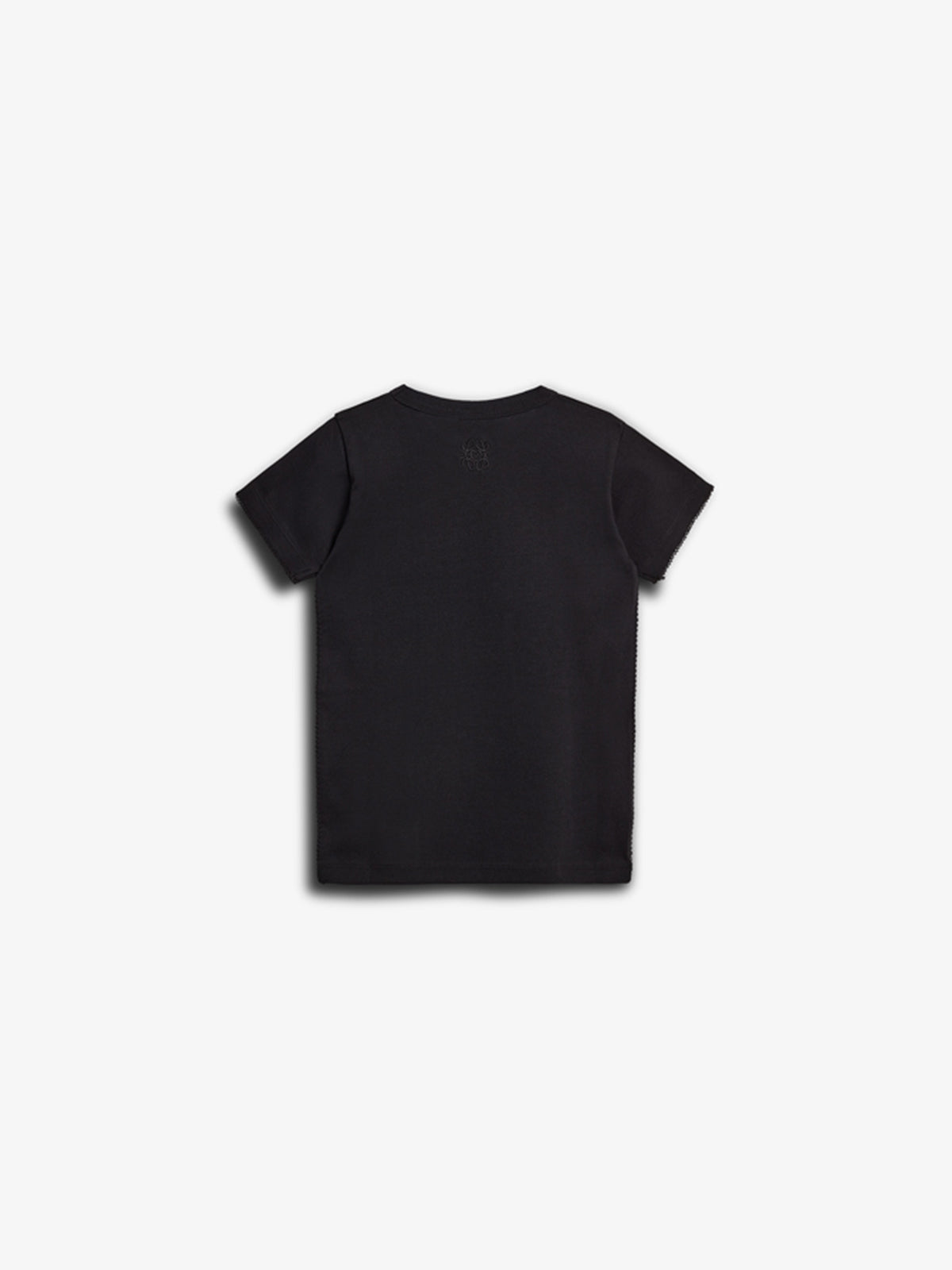 Tailliertes T-Shirt mit Picot-Stich - Tween - Black | 100379 Tina