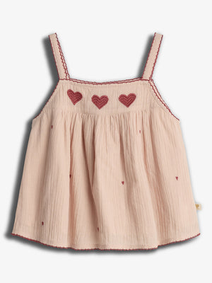Trägertop mit Kontraststickerei - Tween - Rose | 100475 Harper