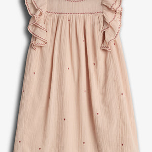 Kleid mit Kontraststickerei - Rose | 100478 Harper