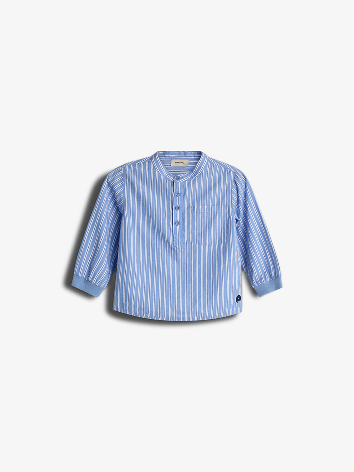 Gestreiftes Stehkragenhemd - Kids - Blue Stripe | 100488 Kai