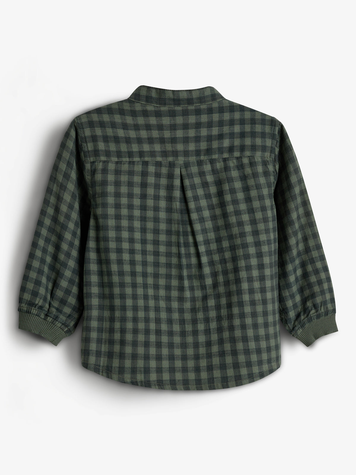 Micro Gingham Baumwollhemd - Little - Green